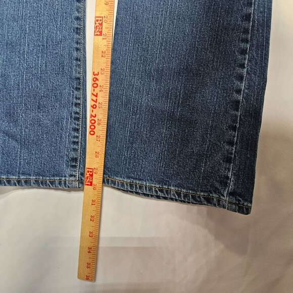 Levi's 515 Boot Cut Jeans Women's Size 14 Mid-Rise Classic Blue Denim 5-Pocket - Picture 10 of 12